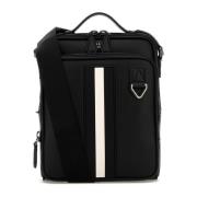 Bally Stilren Svart Läder Crossbody-väska Black, Herr