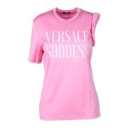 Versace Tshirt Pink, Dam