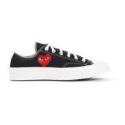 Comme des Garçons Play Svarta Sneakers för Alla Tillfällen Black, Herr