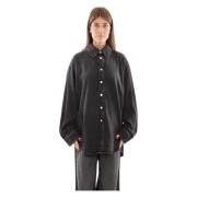 Haikure Svart Oversize Skjorta Black, Dam