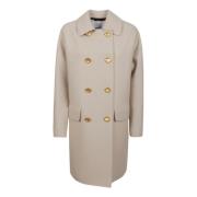 Harris Wharf London Beige Yllekappa Tillverkad i Italien Beige, Dam