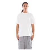 Y-3 Vit Bröstlogga Kortärmad Tee White, Herr