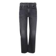 Mother Svarta Skinny Jeans Tillverkade i USA Black, Dam