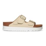 Birkenstock Sandaler i Ecru Nubuck Beige, Dam