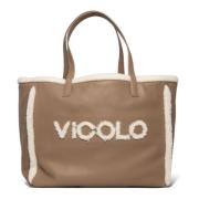 ViCOLO Eko-Läder Teddyväska i Beige Beige, Dam