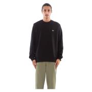 Lacoste Fleece Croc Sweatshirt i Klassisk Stil Black, Herr