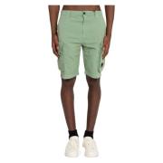 C.p. Company Cargoshorts i Stretch Twill Tyg Green, Herr