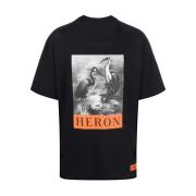 Heron Preston BW Logo Print Bomulls-T-shirt Black, Herr