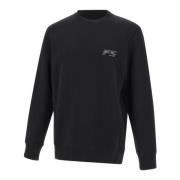 Paul Smith Svart Bomulls Sweatshirt med Logotyptryck Black, Herr