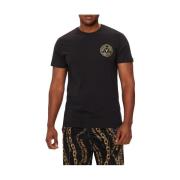 Versace Jeans Couture Svart T-shirt med ikoniskt logotyp Black, Herr