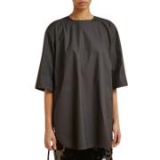 Liviana Conti Modern Oversized Bomullsblus Black, Dam