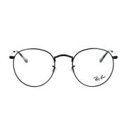 Ray-Ban Retro Round Metal Glasögon Modell Black, Unisex