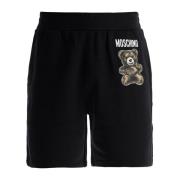 Moschino Sportig Teddybjörn Bermuda Shorts Black, Herr