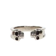 Alexander McQueen Ring med skallmotiv Gray, Herr