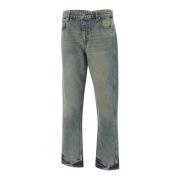 Represent Blå Bomull Denim Straight Fit Jeans Blue, Herr