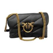 PINKO Klassisk Sheep Nappa Puff Jacka Black, Dam