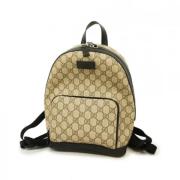 Gucci Vintage Pre-owned Canvas ryggsckar Beige, Dam