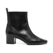 Carel Blanka Svarta Kalvskinn Ankelboots Black, Dam