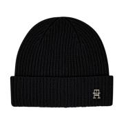 Tommy Hilfiger Svart Chic Beanie för Kvinnor Black, Dam