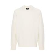 A.p.c. Ecru Ull Crew Neck Sweater White, Herr