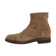 Alberta Ferretti Brun Mocka Platta Ankelboots Brown, Dam