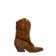 Elena Iachi Mocka Texano Stövlar - Vintage Stil Brown, Dam