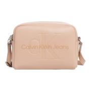 Calvin Klein Jeans Stilig Crossbody-väska med Justerbar Rem Pink, Dam