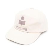 Isabel Marant Ecru Logo Baseball Cap 100% Bomull White, Dam