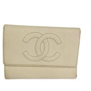 Chanel Vintage Pre-owned Laeder plnbcker Beige, Dam