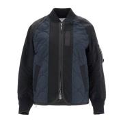 Sacai Hybrid Nylon Ripstop Jacka Black, Dam