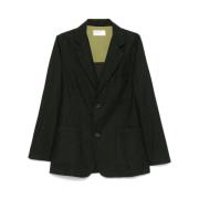 Universal Works Mörk Oliv Herringbone Blazer Jacka Green, Herr