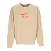 Nike Lättviktig Crewneck Sweatshirt Air French Terry Beige, Herr