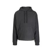 OBJECT Moleskin Hoodie Antracitgrå Gray, Herr