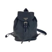 Prada Vintage Pre-owned Canvas ryggsckar Black, Dam