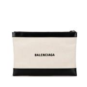 Balenciaga Vintage Pre-owned Canvas kuvertvskor Beige, Dam