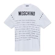 Moschino Klänning med tryck White, Dam