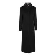 Herno Svart Cashmere Kappa Jacka Black, Dam