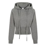 Patou Grått Ull Kashmir Sweatshirt Aw24 Gray, Dam