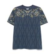 Etro Färgglada T-shirts och Polos Blue, Herr