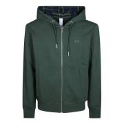 Sun68 Kontrast Zip Hoodie Green, Herr