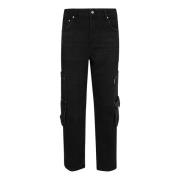 Represent Svarta Bomullsjeans Aw24 Black, Herr