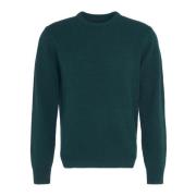 Barbour Armbåge Patch Crew Neck Sweater Green, Herr