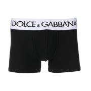 Dolce & Gabbana Svarta Boxershorts med Logomidja Black, Herr