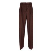 Forte Forte Brun Ull Elegant Byxor Brown, Dam