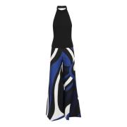 Emilio Pucci Svart Klänning Aw24 Elegant Chic Stil Multicolor, Dam