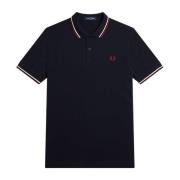 Fred Perry Polo med dubbel rand M3600 Black, Herr