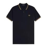 Fred Perry Polo med dubbel rand M3600 Black, Herr