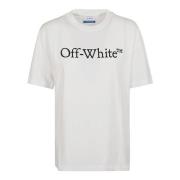 Off White Vit T-shirt med ribbdetaljer White, Dam