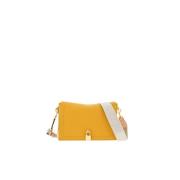 Carolina Herrera Låst Crossbody-väska i Mocán-läder Yellow, Dam