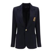 Polo Ralph Lauren Slim-fit double-knit blazer med slag Blue, Dam